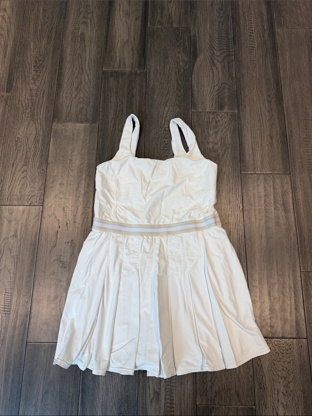 The Upside White Tennis Dress with Pleated Skirt